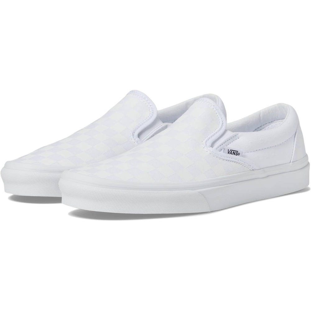 NIB | Vans Classic Slip-On Checkerboard True White | 5M / 6.5W